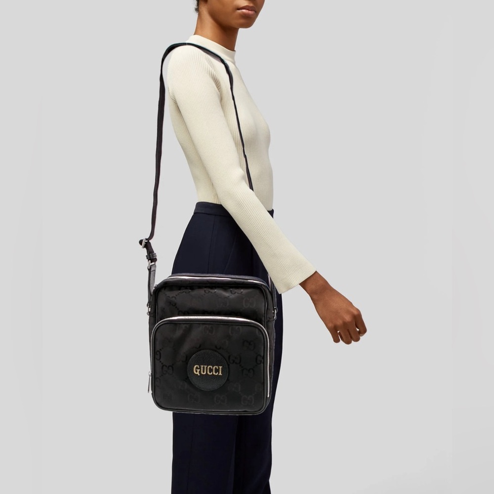 Gucci Bag nylon cross body large men messanger black Messenger, Shoulder ,